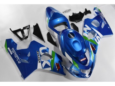 Kit Completo Carenado Moto GSXR 600 / 750 K4 2004-2005 - Azul Blanco