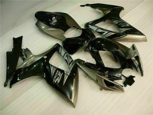 Kit Completo Carenado Moto GSXR 600 / 750 K6 2006-2007 - Negro Gris Kit Completo Carenado Moto GSXR 600 / 750 K6 2006-2007 - Negro Gris