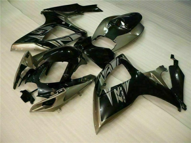 Kit Completo Carenado Moto GSXR 600 / 750 K6 2006-2007 - Negro Gris Kit Completo Carenado Moto GSXR 600 / 750 K6 2006-2007 - Negro Gris