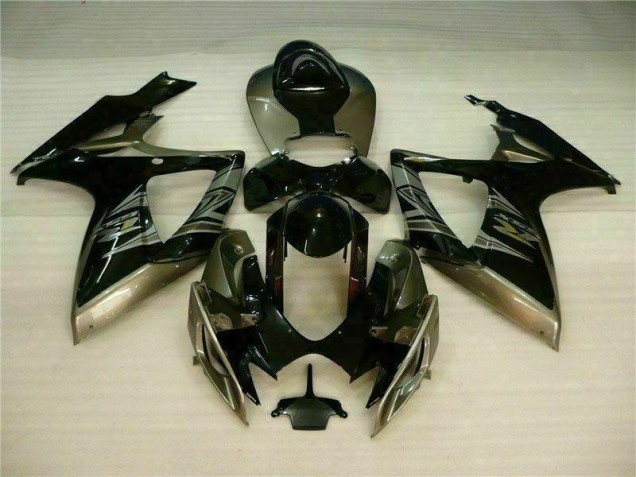 Kit Completo Carenado Moto GSXR 600 / 750 K6 2006-2007 - Negro Gris Kit Completo Carenado Moto GSXR 600 / 750 K6 2006-2007 - Negro Gris