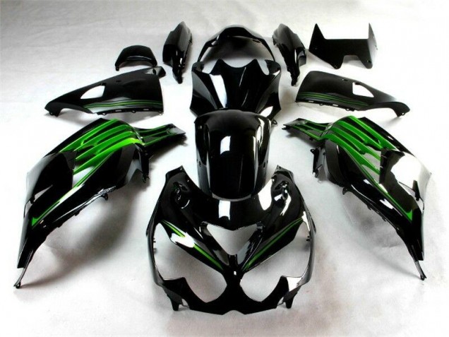 Kit Completo Carenado Moto ZX14R ZZR 1400 2012-2021 - Negro Verde