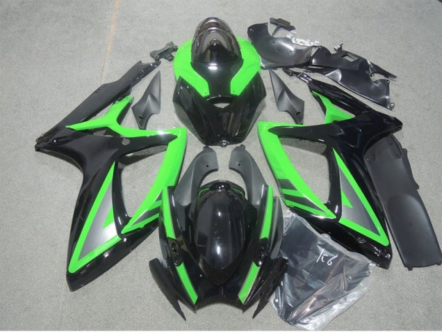 Kits ABS Carenado Motocicleta GSXR 600 K6 2006-2007 - Negro Verde Kits ABS Carenado Motocicleta GSXR 600 K6 2006-2007 - Negro Verde