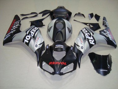 Kits Carenado Moto CBR 1000 RR 2006-2007 - Negro Mate Plata Repsol