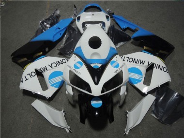 Kits Carenado Moto CBR 600 RR 2005-2006 - Blanco Azul Konica Minolta