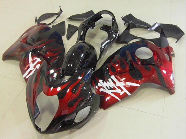 Kits Carenado Moto GSXR 1300 Hayabusa 1996-2007 - Negro Rojo Llama Kits Carenado Moto GSXR 1300 Hayabusa 1996-2007 - Negro Rojo Llama