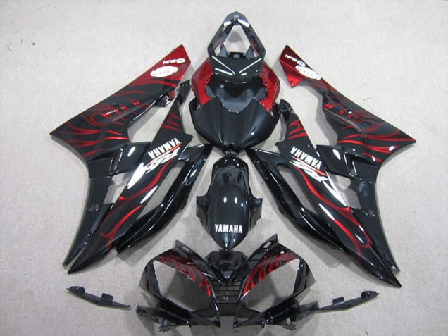 Kits Carenado Moto R6 2006-2007 - Negro Rojo Llama Kits Carenado Moto R6 2006-2007 - Negro Rojo Llama