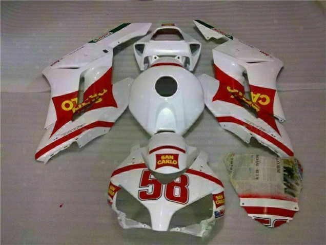 Kits Completo Carenado Moto ABS CBR 1000 RR 2004-2005 - Blanco Rojo Kits Completo Carenado Moto ABS CBR 1000 RR 2004-2005 - Blanco Rojo