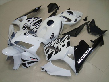 Kits Completo Carenado Moto ABS CBR 600 RR 2005-2006 - Blanco Negro
