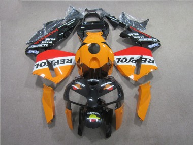 Kits Completo Carenado Moto ABS CBR 600 RR 2005-2006 - Naranja Negro Repsol
