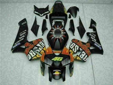 Kits Completo Carenado Moto ABS CBR 600 RR 2005-2006 - Negro
