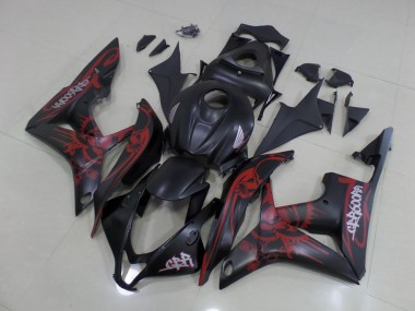 Kits Completo Carenado Moto ABS CBR 600 RR 2007-2008 - Negro Rojo