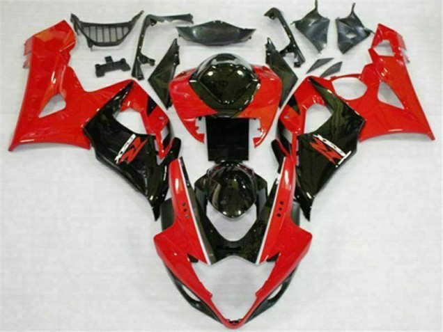 Kits Completo Carenado Moto ABS GSXR 1000 K5 2005-2006 - Rojo Negro Kits Completo Carenado Moto ABS GSXR 1000 K5 2005-2006 - Rojo Negro