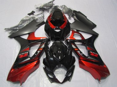 Kits Completo Carenado Moto ABS GSXR 1000 K7 2007-2008 - Negro Rojo