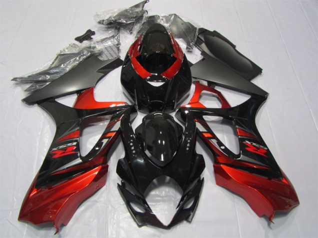 Kits Completo Carenado Moto ABS GSXR 1000 K7 2007-2008 - Negro Rojo Kits Completo Carenado Moto ABS GSXR 1000 K7 2007-2008 - Negro Rojo