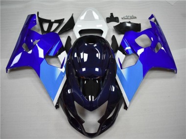 Kits Completo Carenado Moto ABS GSXR 600 / 750 K4 2004-2005 - Azul Blanco