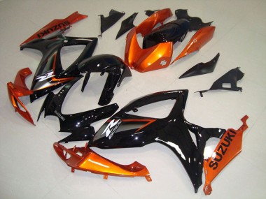 Kits Completo Carenado Moto ABS GSXR 750 K6 2006-2007 - Negro Naranja