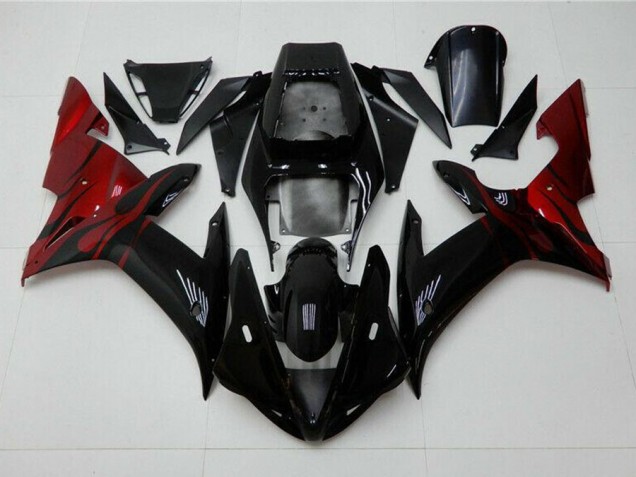 Kits Completo Carenado Moto ABS R1 2002-2003 - Negro Rojo Kits Completo Carenado Moto ABS R1 2002-2003 - Negro Rojo