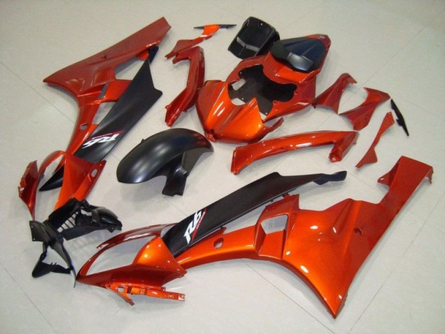 Kits Completo Carenado Moto ABS R6 2006-2007 - Naranja Negro Mate Kits Completo Carenado Moto ABS R6 2006-2007 - Naranja Negro Mate