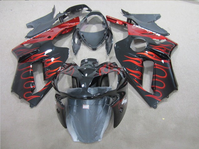 Kits Completo Carenado Moto ABS ZX6R 2007-2008 - Negro Rojo Llama Kits Completo Carenado Moto ABS ZX6R 2007-2008 - Negro Rojo Llama