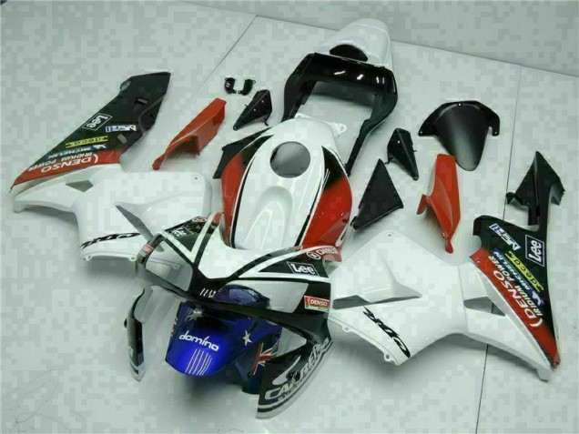 Kits Completo Carenado Moto CBR 600 RR 2003-2004 - Blanco Azul Kits Completo Carenado Moto CBR 600 RR 2003-2004 - Blanco Azul