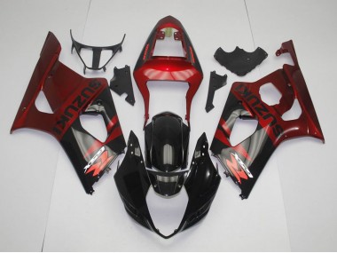 Kits Completo Carenado Moto GSXR 1000 K3 2003-2004 - Negro Rojo