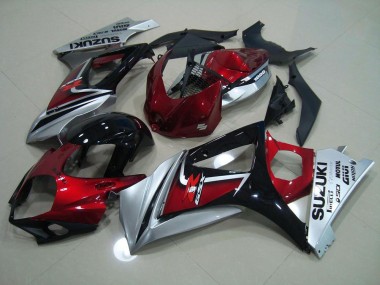 Kits Completo Carenado Moto GSXR 1000 K7 2007-2008 - Rojo Negro Plata