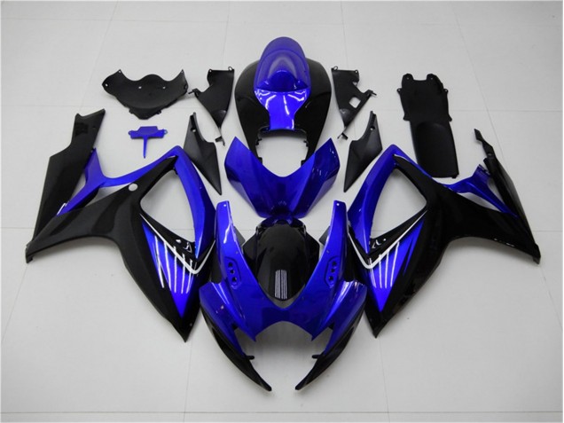 Kits Completo Carenado Moto GSXR 600 / 750 K6 2006-2007 - Azul Negro Kits Completo Carenado Moto GSXR 600 / 750 K6 2006-2007 - Azul Negro