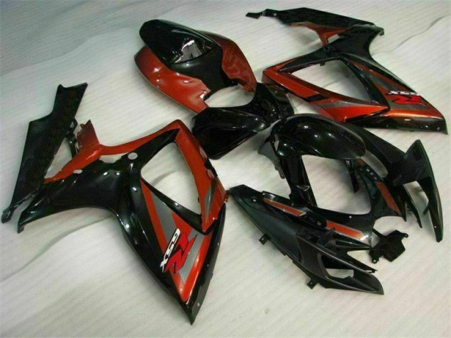 Kits Completo Carenado Moto GSXR 600 / 750 K6 2006-2007 - Negro Rojo Kits Completo Carenado Moto GSXR 600 / 750 K6 2006-2007 - Negro Rojo