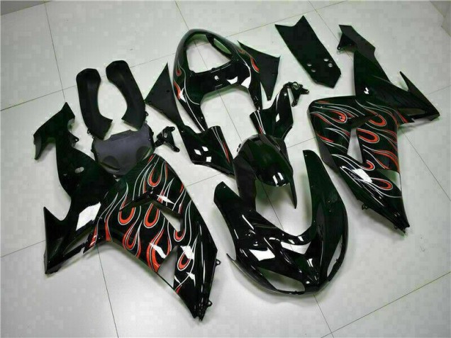 Kits Completo Carenado Moto ZX10R 2006-2007 - Negro Rojo Llama Kits Completo Carenado Moto ZX10R 2006-2007 - Negro Rojo Llama