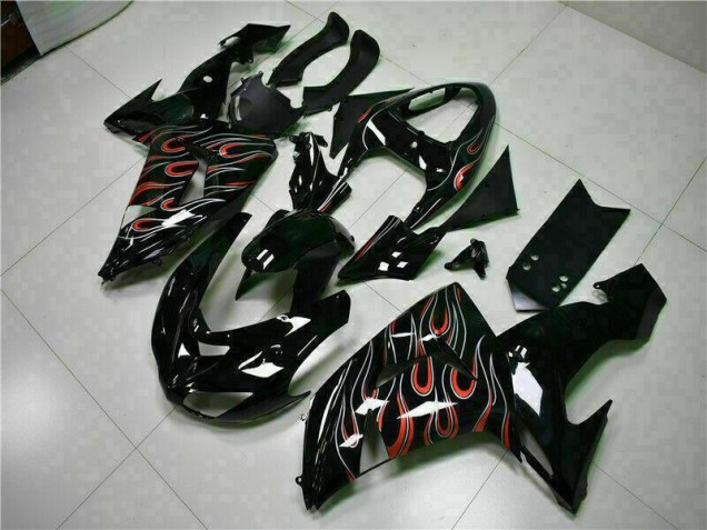 Kits Completo Carenado Moto ZX10R 2006-2007 - Negro Rojo Llama Kits Completo Carenado Moto ZX10R 2006-2007 - Negro Rojo Llama