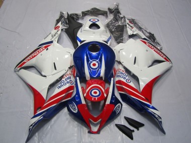 Moto Plástica CBR 600 RR 2009-2012 - Blanco Azul Rojo