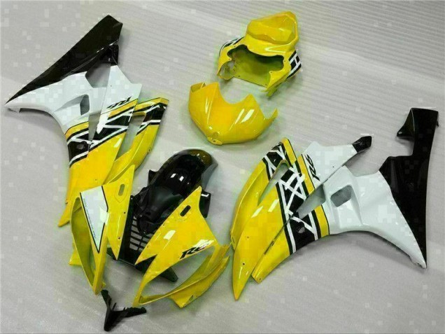 Moto Plástica R6 2006-2007 - Amarillo Blanco Negro Moto Plástica R6 2006-2007 - Amarillo Blanco Negro