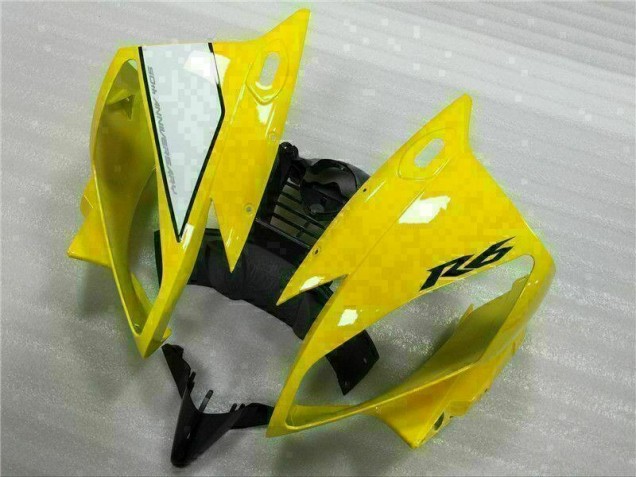Moto Plástica R6 2006-2007 - Amarillo Blanco Negro Moto Plástica R6 2006-2007 - Amarillo Blanco Negro