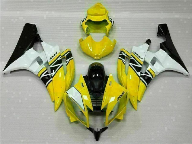 Moto Plástica R6 2006-2007 - Amarillo Blanco Negro Moto Plástica R6 2006-2007 - Amarillo Blanco Negro