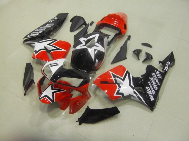 Moto Plástico CBR 600 RR 2003-2004 - Negro Rojo Moto Plástico CBR 600 RR 2003-2004 - Negro Rojo