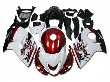 Moto Plástico GSXR 1300 Hayabusa 2008-2019 - Blanco Rojo