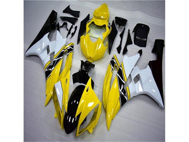Moto Plástico R6 2006-2007 - Amarillo Blanco Negro Moto Plástico R6 2006-2007 - Amarillo Blanco Negro
