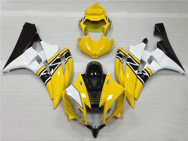 Moto Plástico R6 2006-2007 - Amarillo Blanco Negro Moto Plástico R6 2006-2007 - Amarillo Blanco Negro