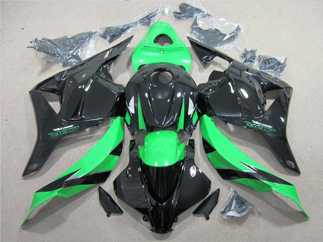 Plástica Moto CBR 600 RR 2009-2012 - Negro Verde Plástica Moto CBR 600 RR 2009-2012 - Negro Verde