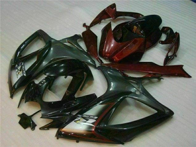 Plástica Moto GSXR 600 / 750 K6 2006-2007 - Negro Rojo Plástica Moto GSXR 600 / 750 K6 2006-2007 - Negro Rojo