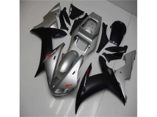 Plástica Moto R1 2002-2003 - Plata Negro Plástica Moto R1 2002-2003 - Plata Negro