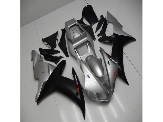 Plástica Moto R1 2002-2003 - Plata Negro Plástica Moto R1 2002-2003 - Plata Negro