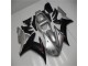 Plástica Moto R1 2002-2003 - Plata Negro Plástica Moto R1 2002-2003 - Plata Negro