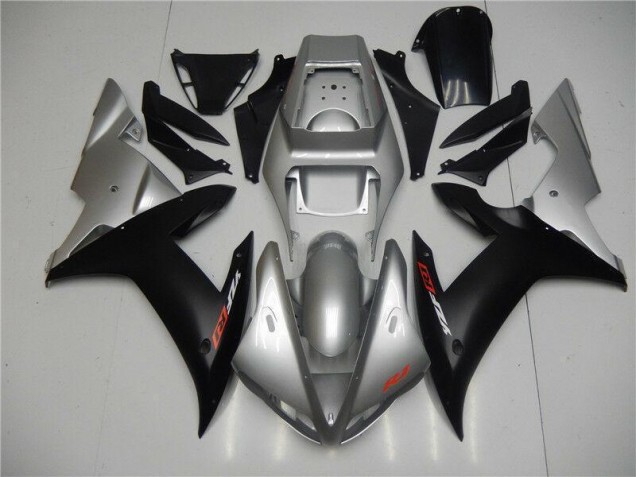Plástica Moto R1 2002-2003 - Plata Negro Plástica Moto R1 2002-2003 - Plata Negro