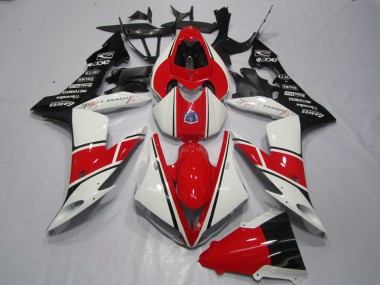 Plástico Moto R1 2004-2006 - Rojo Blanco Negro