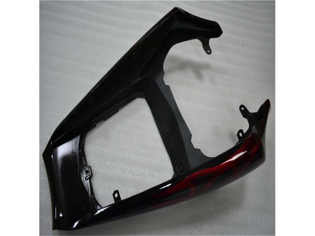 Plástico Moto R6 2003-2005 - Negro Rojo Llama Plástico Moto R6 2003-2005 - Negro Rojo Llama